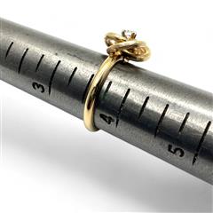 Keepsake 14k Yellow Gold Brilliant Cut Diamond VS2 G-H Ring Size 3.5